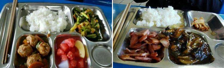 工廠食堂10元工作餐兩葷一素的飯菜是怎么樣的？